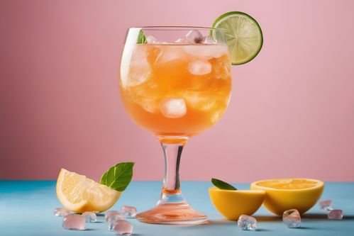 無酒精冰塊檸檬炫彩果汁冷飲 清新即飲，視覺與味覺的雙重盛宴